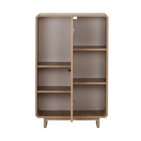 Armadietto colore naturale chiaro con effetto rovere 70x110x34 cm Torina – Nordure-image-3
