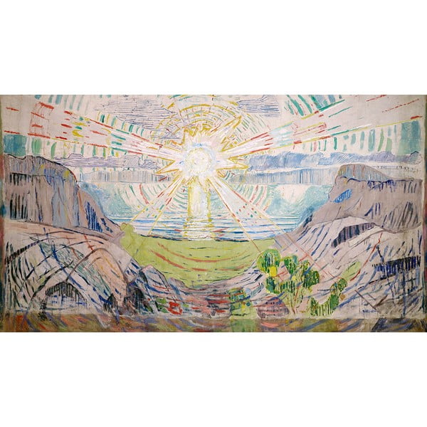 Riproduzione di Edvard Munch - Il sole, 70 x 40 cm Edward Munch - The Sun - Fedkolor