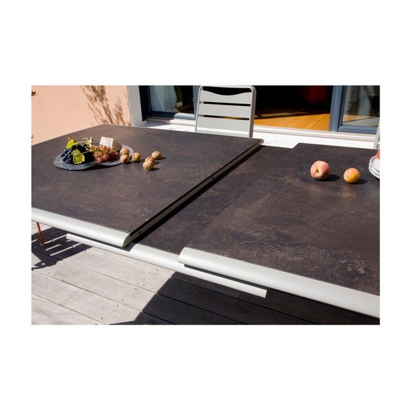 Tavolo da pranzo da giardino in alluminio 100x200 cm Rotonde - Ezeis-image-2