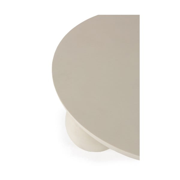 Tavolino da salotto rotondo beige in mango massiccio ø 90 cm Ailen – MOME-image-3