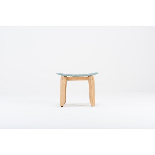 Pouf in rovere blu Nora - Gazzda-image-3