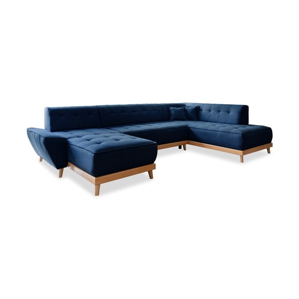 Divano letto a U blu navy, angolo destro Dazzling Daisy - Miuform