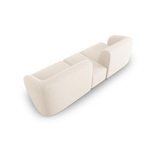 Divano beige con rivestimento in ciniglia 246 cm Paolo – Milo Casa-image-3