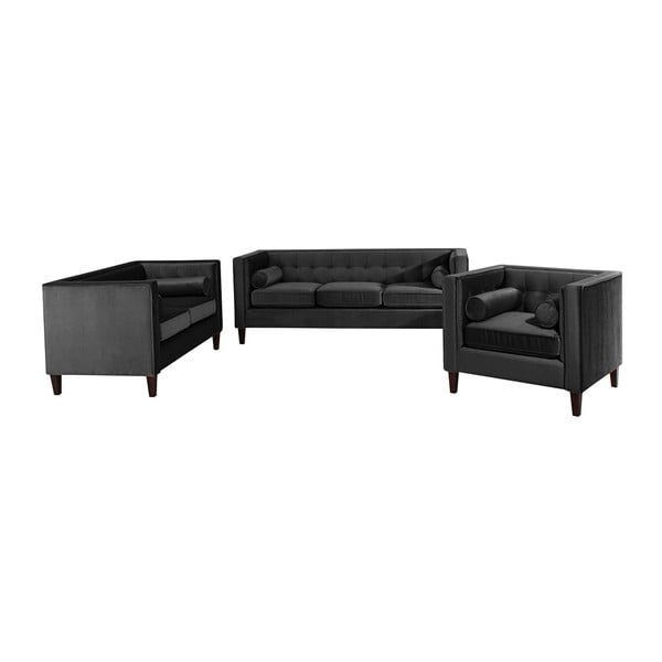 Divano nero Jeronimo, 154 cm - Max Winzer-image-1