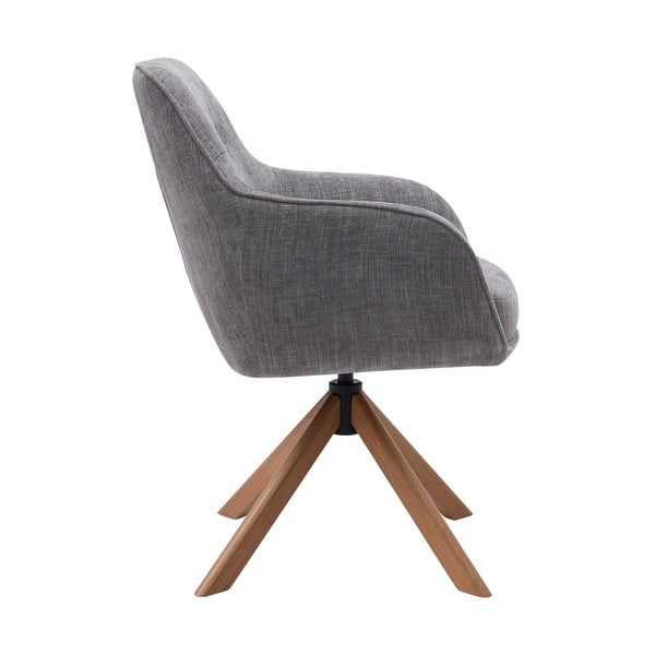 Set di sedie da pranzo grigia in imbottito 2 pz Avola – Unique Furniture-image-1