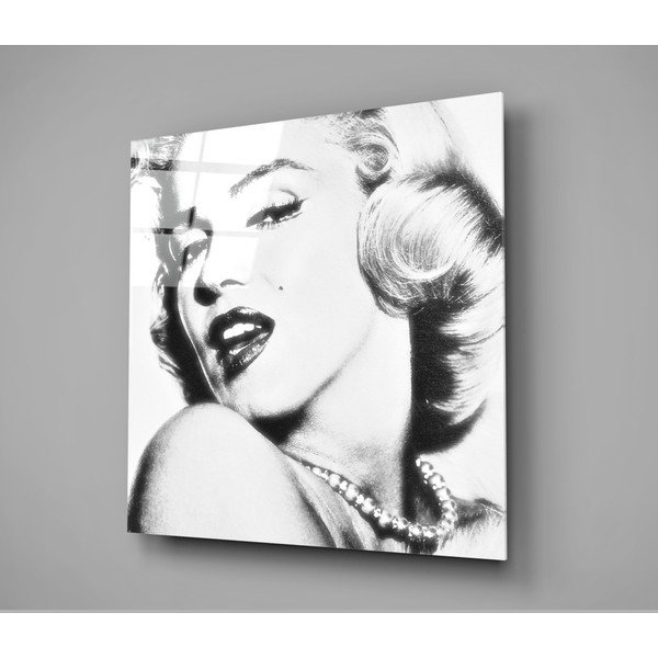 Pittura su vetro , 40 x 40 cm Marilyn Monroe - Insigne-image-3