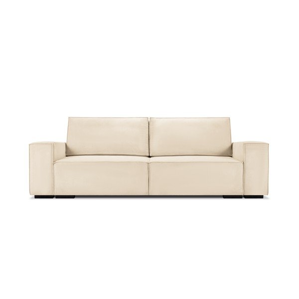 Divano letto in velluto a coste beige Azalea - Mazzini Sofas-image-2