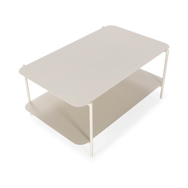 Tavolino da salotto color crema in metallo 58x90 cm Beatrix – MOME-image-4