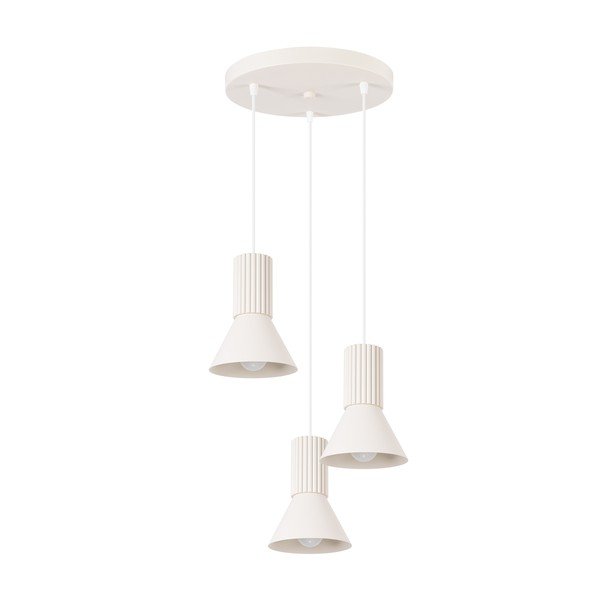 Lampadario beige in metallo ø 30 cm Niru – Sollux