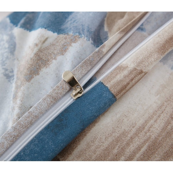 Biancheria da letto blu/marrone in microsatinato per letto singolo 3 pezzi 140x200 cm Eden – JAHU collections-image-2