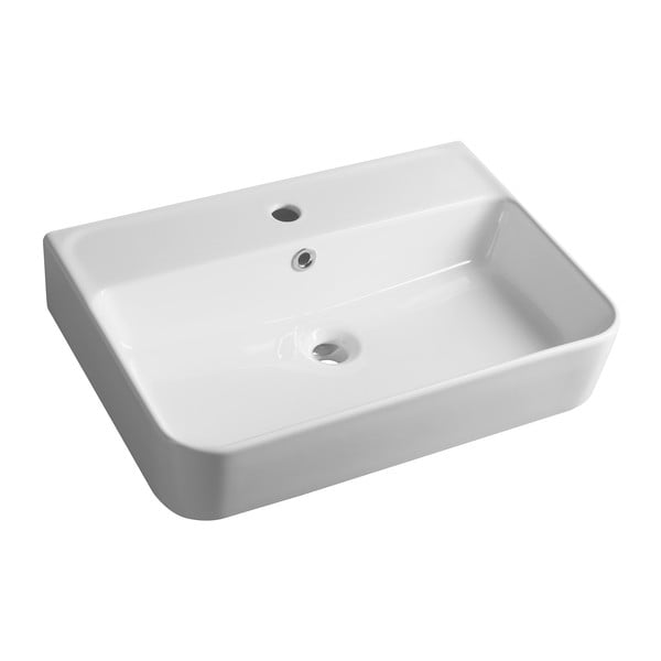 Lavabo bianco in ceramica 60x42 cm Gali – Sapho