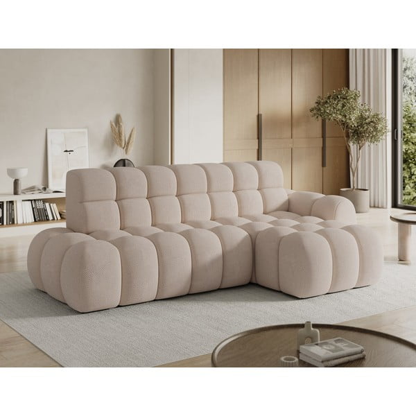 Divano angolare beige allungabile (con penisola a destra/con chaise lounge) Ceedro – ELTAP-image-3