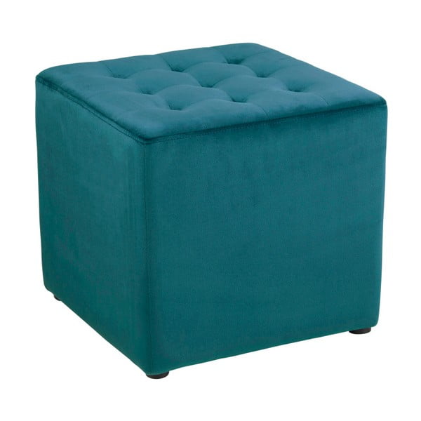 Pouf in velluto turchese Bryan - Actona