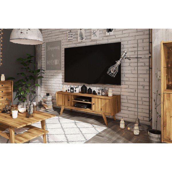 Tavolo TV in rovere 160x61 cm Retro - The Beds-image-1