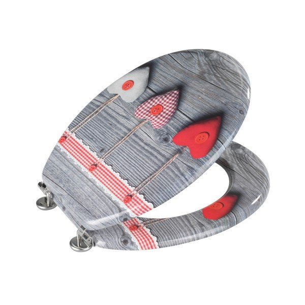 Sedile WC , 43 x 37 cm Bavarian Hearts - Wenko-image-1