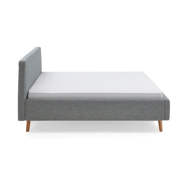 Letto matrimoniale imbottito grigio scuro con contenitore con rete inclusa 180x200 cm Mattis – Meise Möbel-image-4