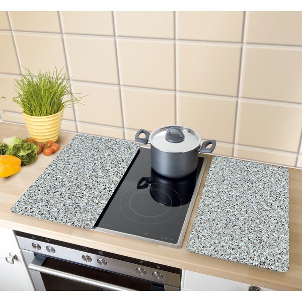 Set di 2 coperchi in vetro per fornello Granite, 52 x 30 cm Universal - Wenko-image-1