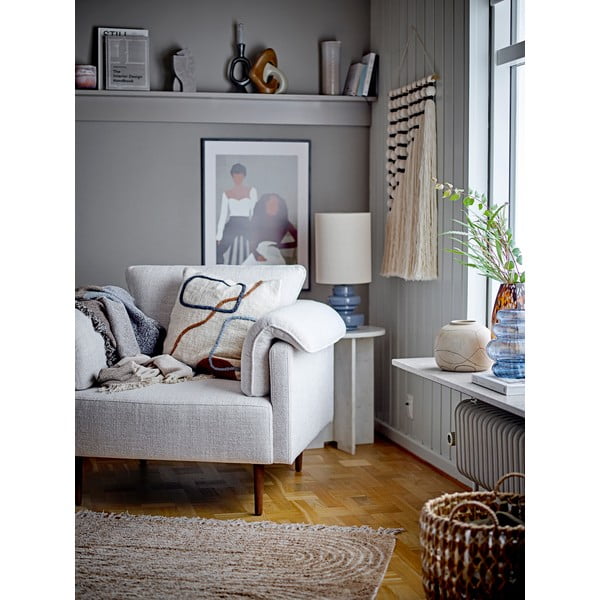 Lampada da tavolo blu con paralume in tessuto (altezza totale 51 cm) Fabiola – Bloomingville-image-3