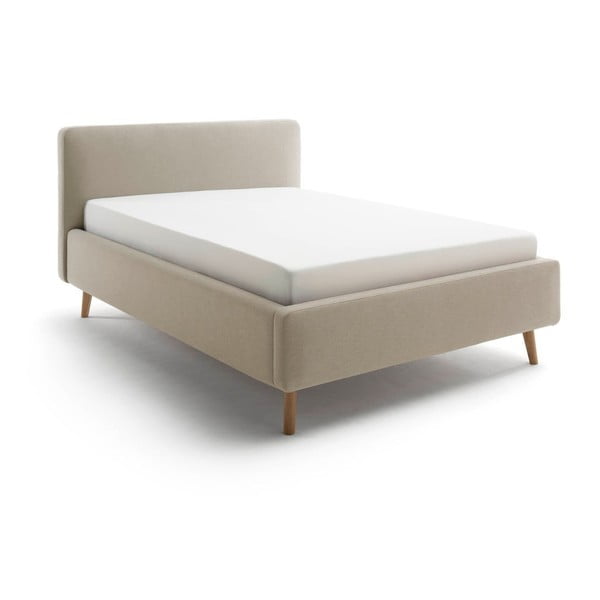 Letto singolo imbottito in marrone chiaro rete non inclusa 120x200 cm Mattis – Meise Möbel