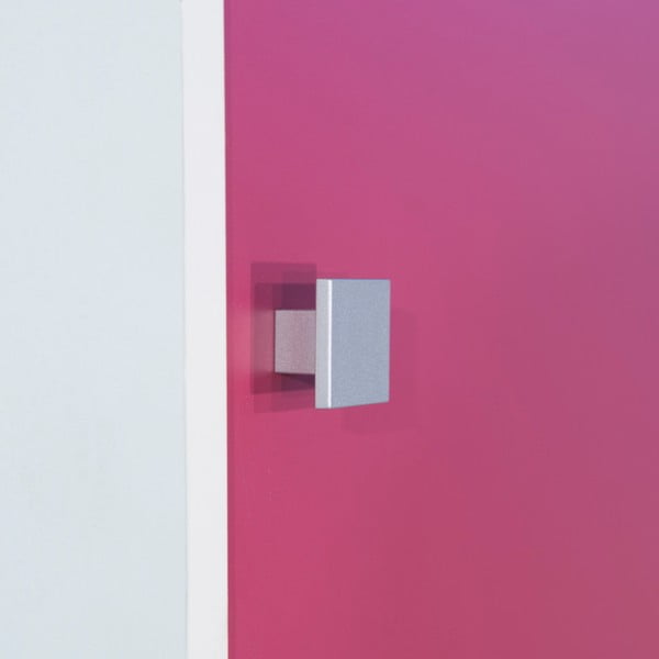 Mobile da bagno rosa sopra la lavatrice Wave, larghezza 60 cm - TemaHome-image-1