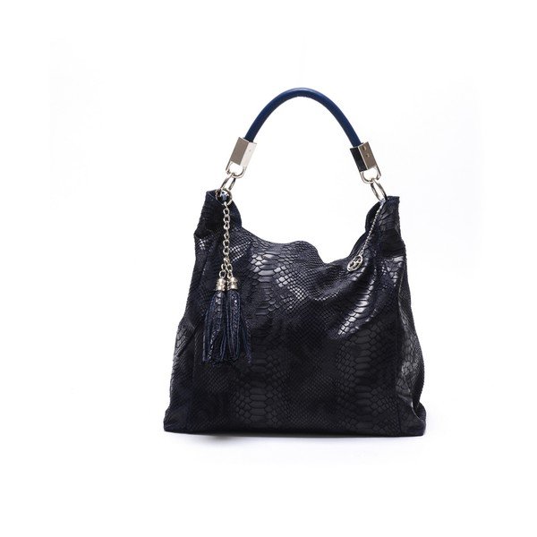 Kožená kabelka Classic 889 Blu Scuro