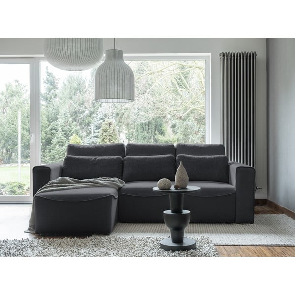 Divano letto angolare grigio scuro (variabile) Homely Tommy - Miuform-image-1