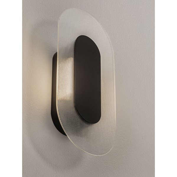 Lampada da parete LED nera opaca in metallo Vetrio – Nova Luce-image-3