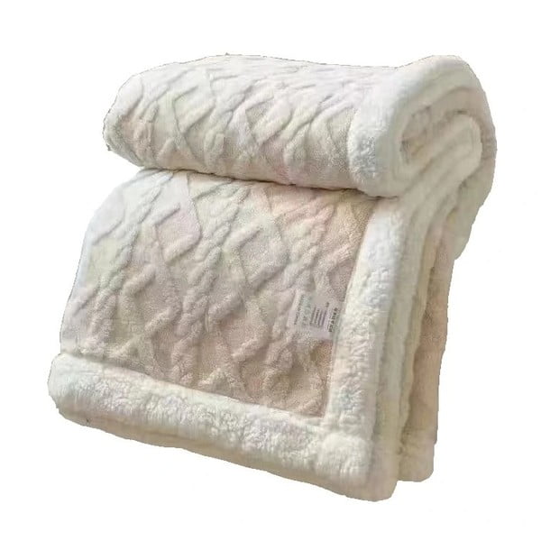 Coperta color crema in sherpa 150x200 cm Island - My House-image-1