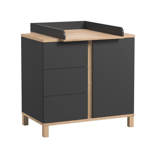 Cassettiera grigia, altezza 85 cm Altitude - Vox-image-2