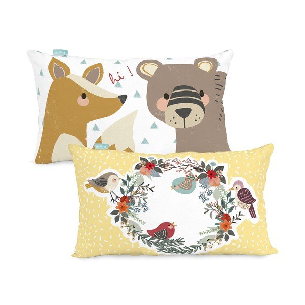 Federa reversibile in cotone, 50 x 30 cm Harvestwood - Moshi Moshi-image-2