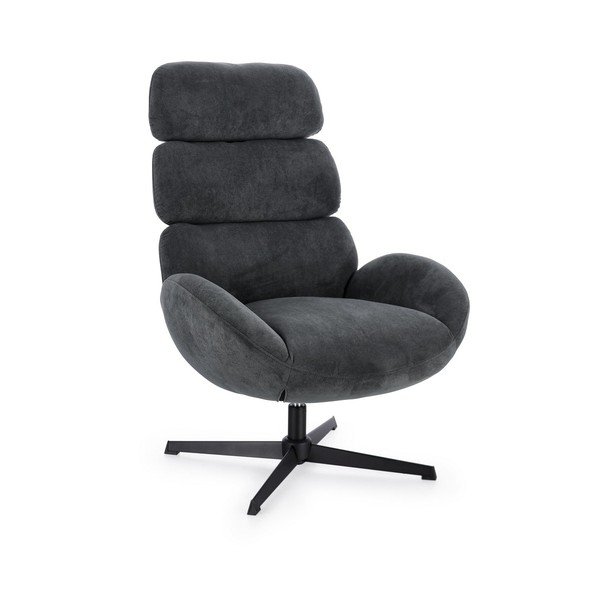 Poltrona nera girevole Violante – Bizzotto