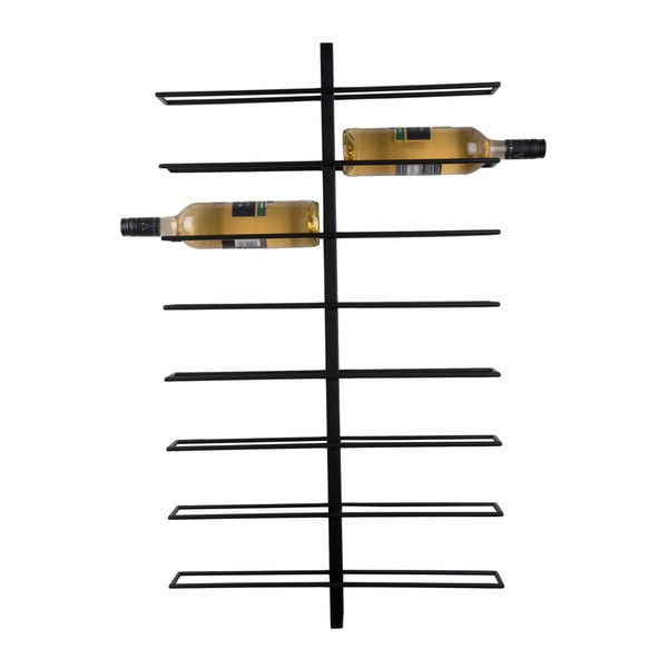 Portabottiglie in metallo nero da parete numero di bottiglie 16 Dual - PT LIVING