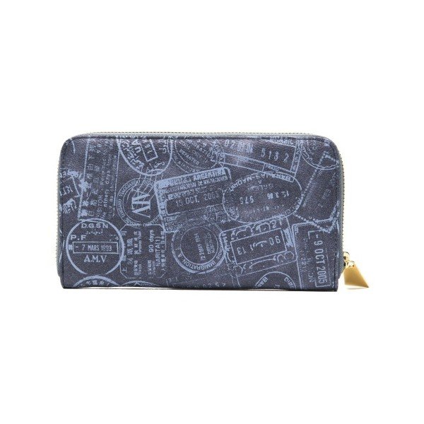 Modrá kožená dámská peněženka Alviero Martini Denim-image-4
