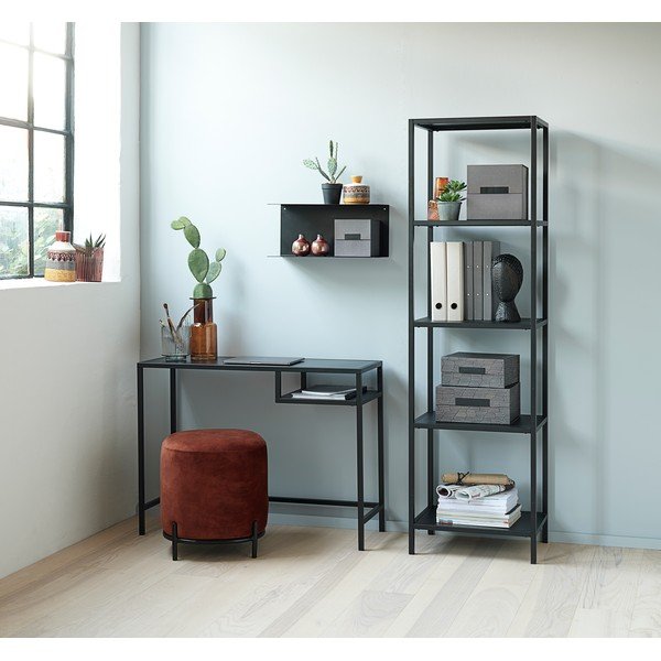 Mensola in ferro nero Adams, 23 x 50 cm Joy - Canett-image-2