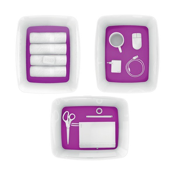 Scatola di plastica bianca e viola con coperchio MyBox - Leitz-image-2