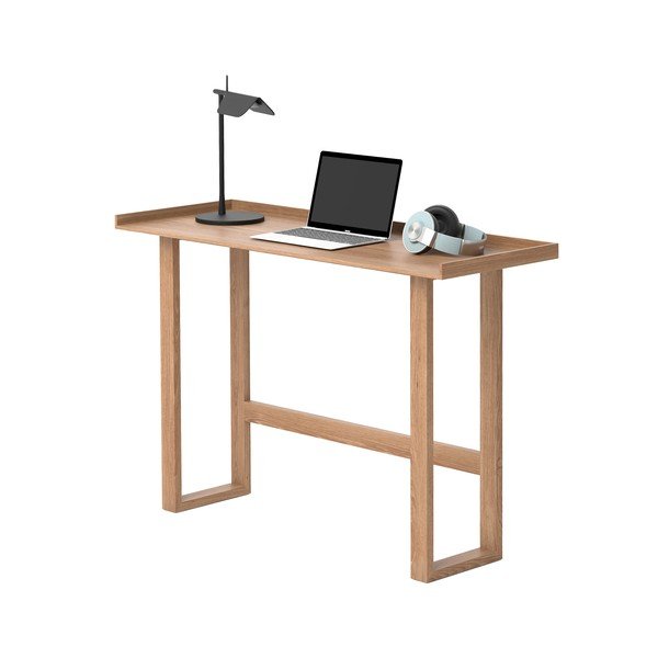 Scrivania in legno massiccio di quercia Slim - Wireworks-image-2