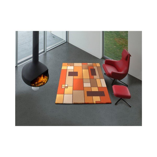 Tappeto marrone arancio Boras Rust, 190 x 280 cm - Universal-image-2