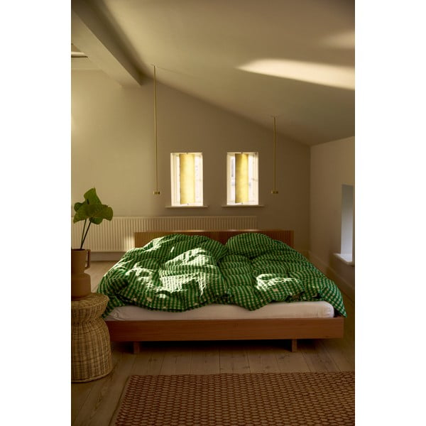 Biancheria da letto singola in crêpe esteso verde e beige 140x220 cm Bæk&Bølge - JUNA-image-4