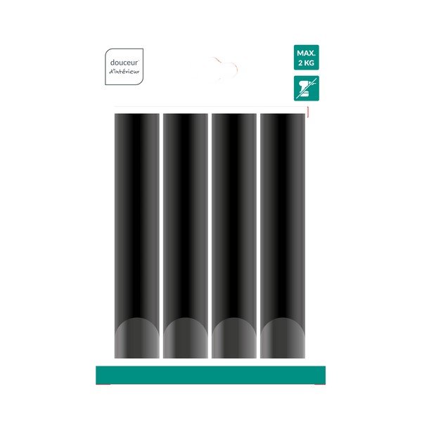 Set di ganci da appendere color nero opaco in metallo 4 pz Fixeo – douceur d'intérieur-image-1