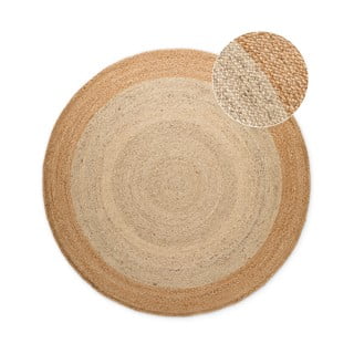 Tappeto rotondo in juta bifacciale/tessuto a mano, avorio ø 120 cm Jutta Ivory - Hanse Home