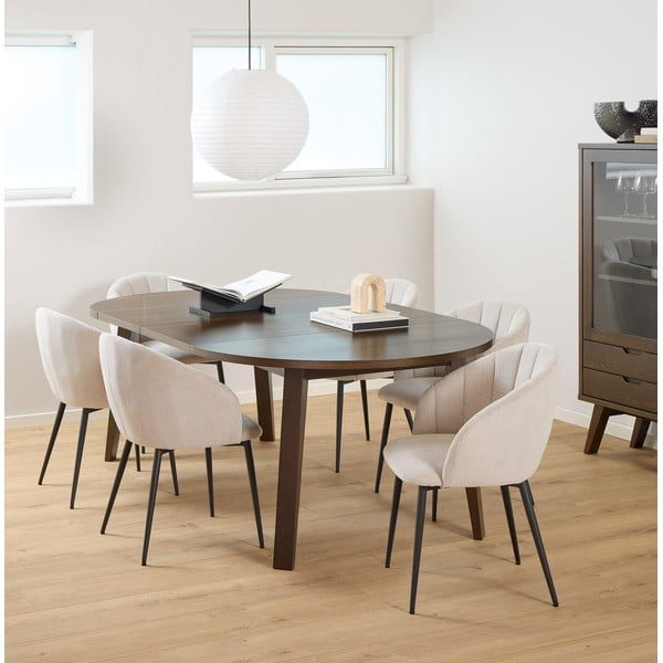 Tavolo da pranzo rotondo con effetto rovere allungabile con estensione ø 120 cm A-Line – Actona-image-1
