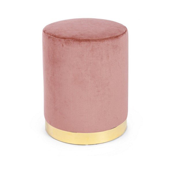 Poggiapiedi rosa scuro con rivestimento in velluto Lucilla – Yes Everyday