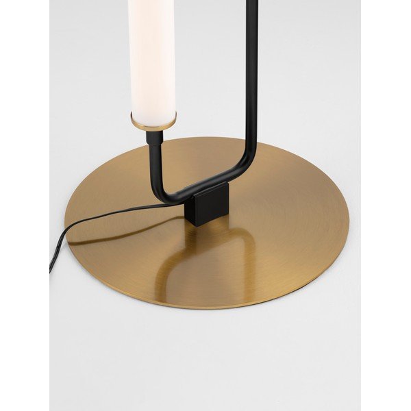 Lampada da terra LED bianca/nera opaca in metallo (altezza totale 150 cm) Wetro – Nova Luce-image-3