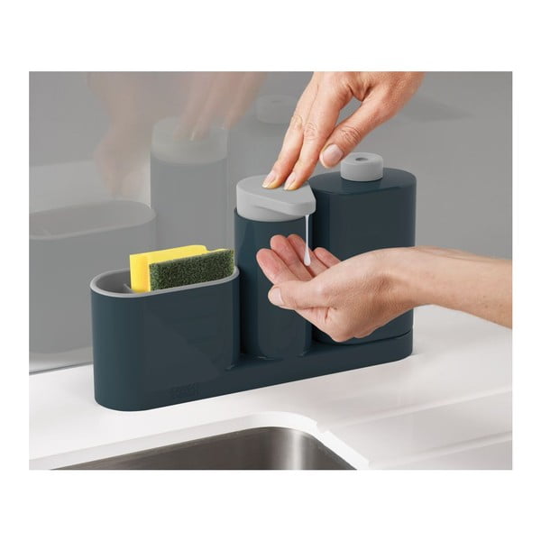 Distributore di detersivo grigio SinkBase Plus SinkBase™ Plus - Joseph Joseph-image-3