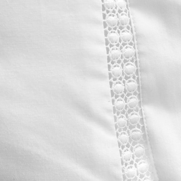 Set copripiumino e federa bianco in cotone per letto matrimoniale 200x200 cm Oxford Lace Trim – Bianca-image-4