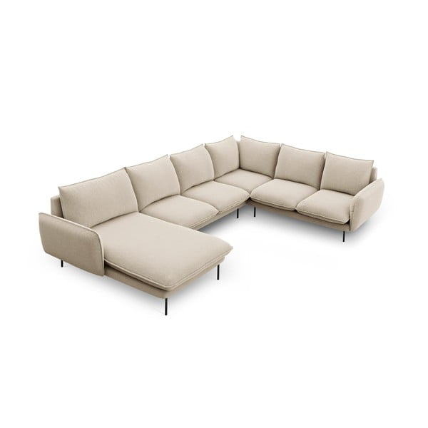 Divano a U beige, angolo destro Vienna - Cosmopolitan Design-image-2