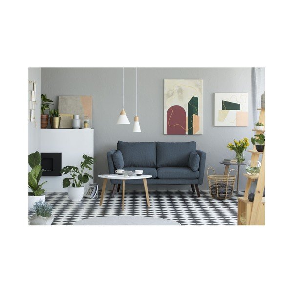 Divano a 2 posti blu scuro Elena - Mazzini Sofas-image-2