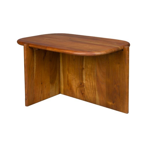 Tavolino da salotto di colore naturale in acacia massiccia 50x75 cm Feller – Dutchbone-image-3