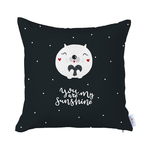 Federa nera per neonato , 35 x 35 cm - Mike & Co. NEW YORK