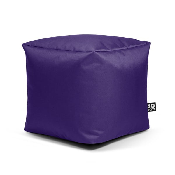 Pouf per bambini viola Cube M – So Soft?
